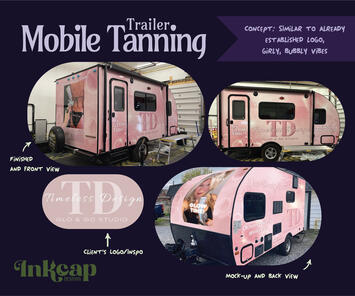 Timeless Design Mobile Tanning Booth Trailer Wrap