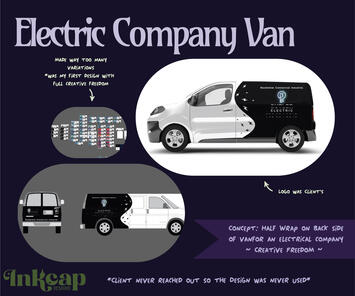 Electric company Van Half Wrap Mock-up/Concept